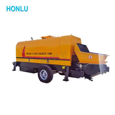 China Building material stores diesel concrete mixer hbt30 high quality machinery with pump for sale