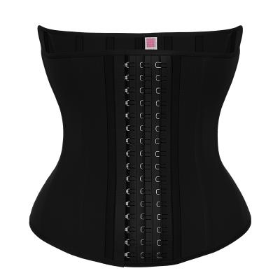 China NANBIN 2021 New Design Front Short Back Long Latex Triple Breasted Corsets Waist Trainer Antibacterial for sale