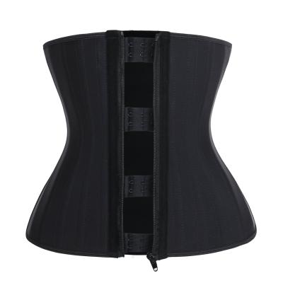 China NANBIN antibacterial 3 layers 25 steel bones zipper and hooks waist trainer for sale