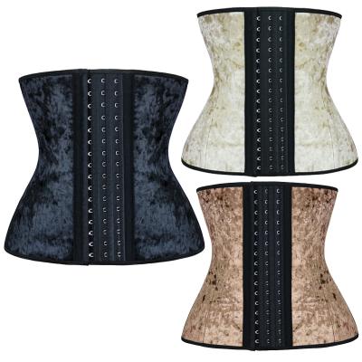 China NANBIN Latest Antibacterial Waist Trainer Melange Velvet Waist Slimming Corset High End for sale