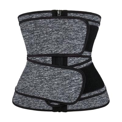 China NANBIN Black Double Waist Belt Neoprene Suana Antibacterial Waist Trainer Shaper Corset 3XS-6XL for sale