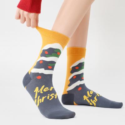 China Sporty Christmas socks male and female couples in the autumn and winter day tube cute cartoon Christmas gift stockings for sale