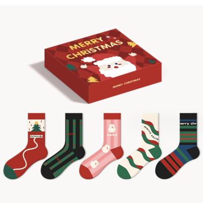 China Sporty Thick women's winter wool hosiery warm mid-tube socks sleeping socks Christmas socks for sale