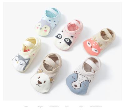 China Breathable Boys Girls Short Boat Socks Baby Floor Socks Anti Slip anti-drop Newborn Baby Cotton Socks Cute Cartoon Boneless Loose Mouth for sale