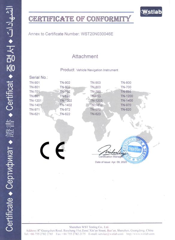 CE - Shenzhen Top Navi Electronic Tech Co., Limited