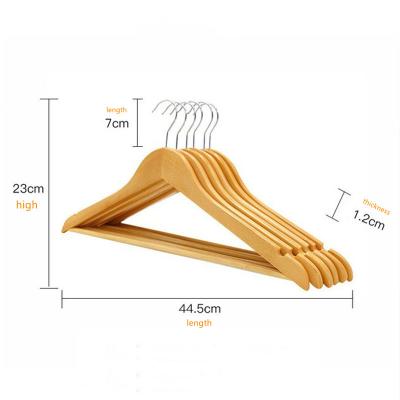 China Modern High Quality Wooden Biodegradable Natural Solid Wood Hanger Hanger For Clothes for sale