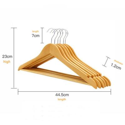 China Modern High Quality Wood Biodegradable Cloth Hanger Baby Clothes Hanger with Natural Wood Color for sale