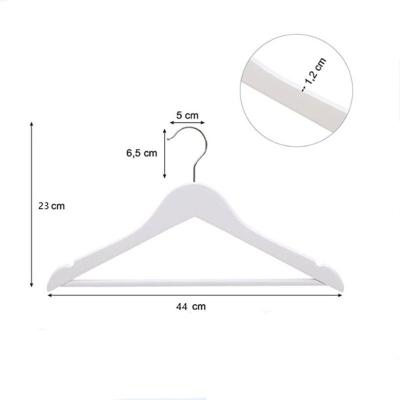 China Modern Custom White Regular Adult White Wood Hangers Logo Rotation P66 Hook Wood Clothes Dryer Hanger 360 for sale