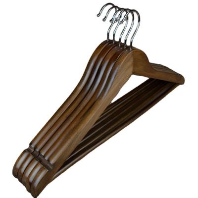 China New Design Modern Commercial Wholesale Hotel Household Custom Wooden Coat Shirt Hangers 44Cm Available For Vest for sale