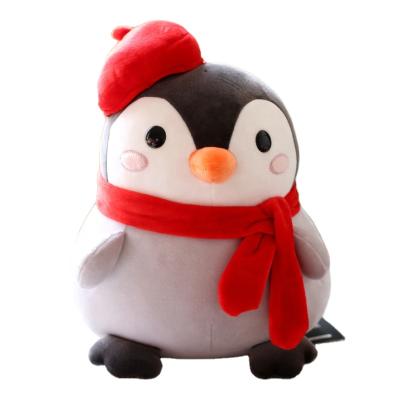 China Super Soft Custom Personal Cute Penguins Kawaii Stuffed Animals Plush Design Toys Penguins Picture With Scarf for sale