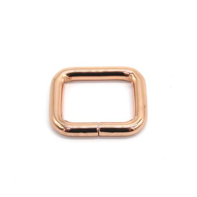 China Eco-firendly adjustable metal slide buckle maker rose gold metal square ring belt buckles for bags for sale