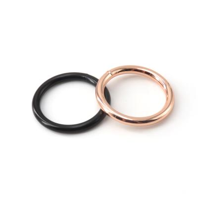 China Luggage Making Accessories Iron Metal Welded Round Shape Ring Buckle Strap O Rings For Handbags for sale