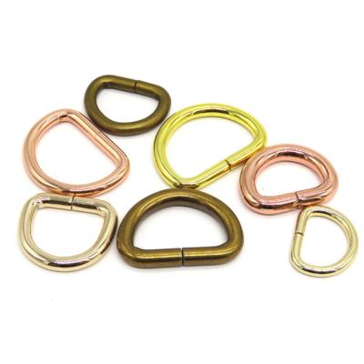 China Eco-firendly Factory Direct Custom Welded Metal Iron Welded D Ring For Handbags for sale