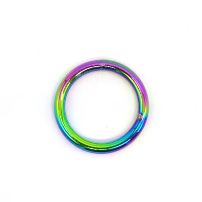 China Eco-firendly Nickel Free Rainbow Color Metal O Rings Belt Buckle For Clothes for sale