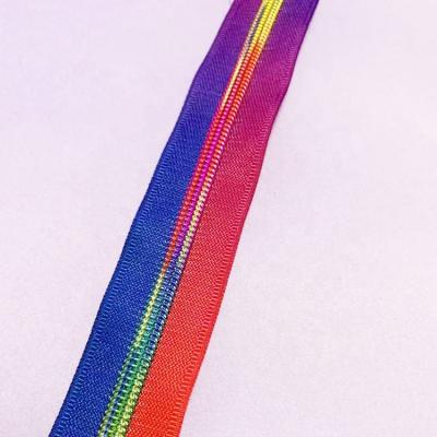 China Viable Customized Free MOQ Designs Smaller Rainbow Webbing And Ribbon Rainbow Jacquard Webbing Nylon Customized Webbing for sale