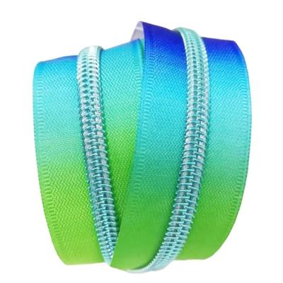 China Custom Viable Multicolor Rainbow Factory Rainbow Zipper Tape Nylon Zipper Tape For Zipper Bags for sale