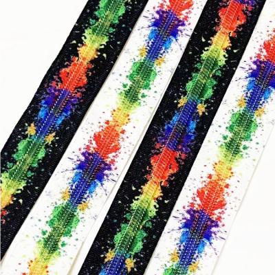 China Custom Printed 5# Long Chains Viable Rainbow Paint Tape for sale