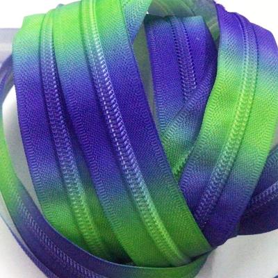 China Custom Rainbow Zipper Decorative Strip Viable Nylon Colored Nylon Zipper for sale