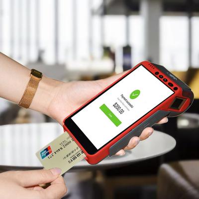 China Contactless SDK / android handheld nfc pos terminal payment contact ic card with printer HCC-Z100 for sale