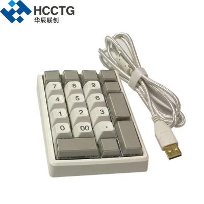 China White POS USB Calculator ABS 21Keys Smart Backlight Programmable Keyboard KB21U for sale