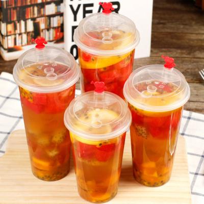 China Disposable/Eco-friendly Transparent Custom Disposable Cup Food Grade PP Plastic Packaging Cup Drinkware Milk Tea Cup Coffee Juice Cup With Lids for sale