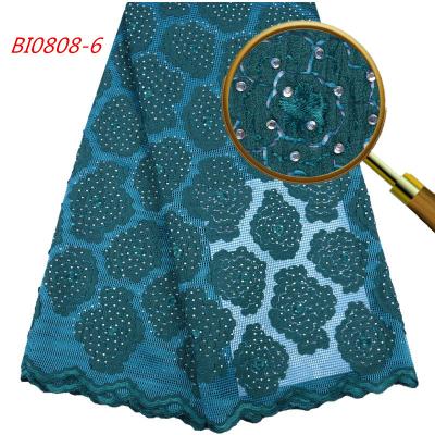 China 1699 viable free shipping laser cut 3D lace fabric soft net lace fabric french organza lace for sale