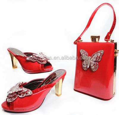 China Fashion shoes 2018 women shoe and bag set to match for party/Italian women shoe and bag set/New design African shoe and bag set BCH-33 for sale