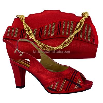 China New Italian high heel shoes fashion shoes and bag set/African wedding pump high heels set/hot sale shoes and bag to match MM1017 for sale