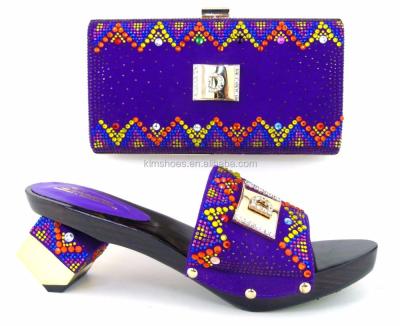 China Shoe and bag to match for parties/African wedding shoe and bag women fashion wedding shoes new set/African ladies shoe and bag set TH16-47 for sale