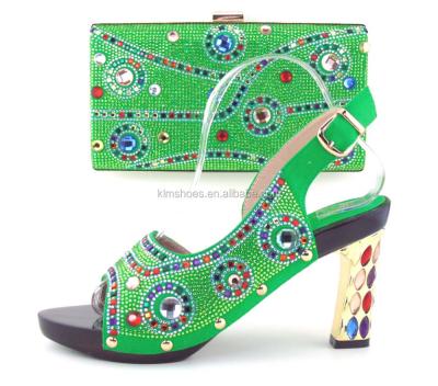 China Wedding shoes green rhinestone pumps/green bottom high heel TH16-43 women shoes/shoes woman for sale