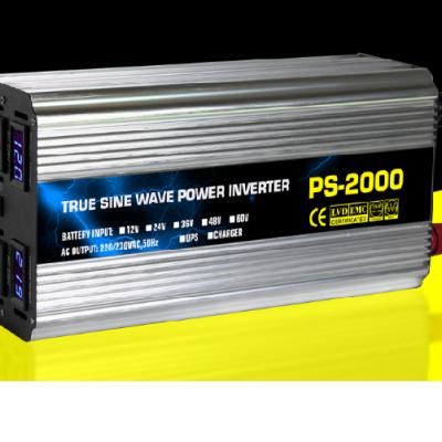 China 2000W LCD Display Pure Sine Wave Inverter 390X180X110mm for sale