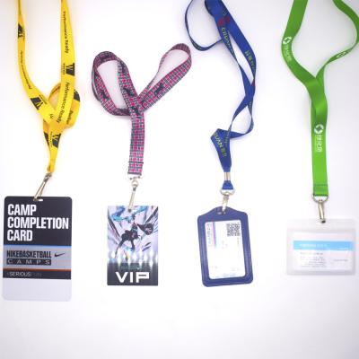 China Custom polyester ribbon retractable heat transfer dye sublimation silk screen printing polyester lanyard for sale