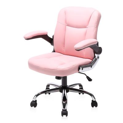 China Wholesale (Size) Adjustable Pink Computer Chair Leather Most Comfortable Home Office Chair For Long Hours for sale