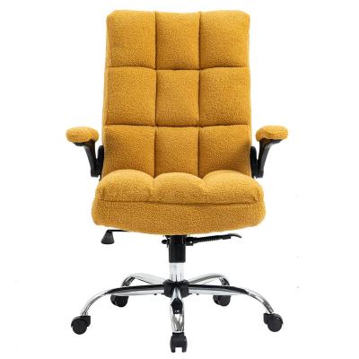 China 2021 New Release Adjustable Luxury Comfortable High Back Office Chair Lambswool Chair Sedia Da Ufficio (Height) Executive for sale