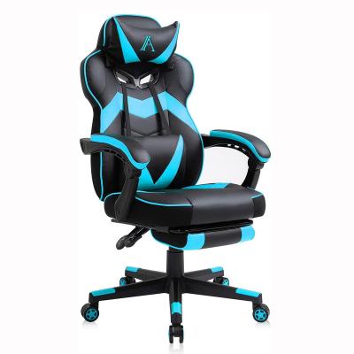 China (Height) 2021 Adjustable PU Leather Racing Gaming Chair With Padded Armrest And Retractable Footrest Suitable For High End Gamers for sale