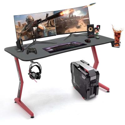 China M-Shaped Gaming Desk Home Office Computer Desk (Height) Adjustable Gaming Desk with Cup Holder Earphone Hook and Cable Management for Adults for sale