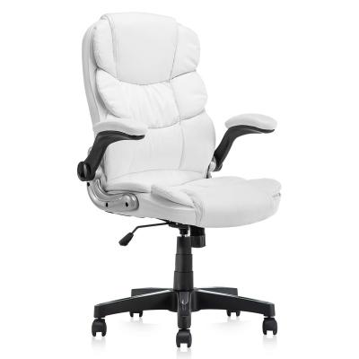 China SOHO Adjustable Multifunctional Ergonomic Furniture Swivel PU Leather Executive Chair (Height) With Padded High Armrest Back Office Chair for sale