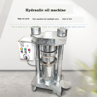 China Low Power Consumption High Efficiency Peanut Sesame Coconut Almond Hydraulic Oil Press Olive Extraction Edible Oil Making Machine for sale