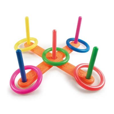 China Wholesale Plastic Colorful Kids Outdoor Sport 2 in 1 Cross Ring Toss Game Toy for sale