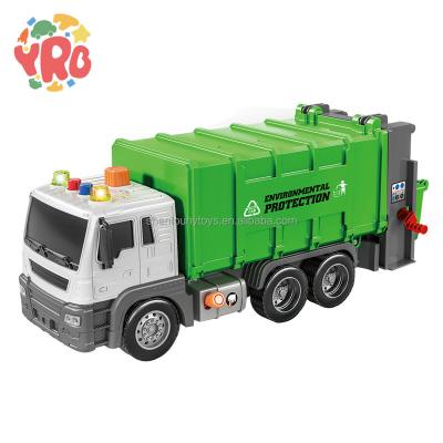 China Toy Hot Selling Diecast Garbage Truck Toys Simulation Plastic Car Musical Toys for sale