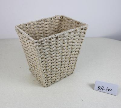 China Cotton Rope and Wrought Iron Storage Basket for sale