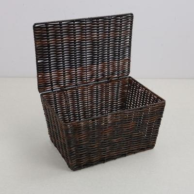 China 2021 Sustainable New Design Best Selling Woven Wicker Customized Wholesale Picnic Basket With Lid for sale