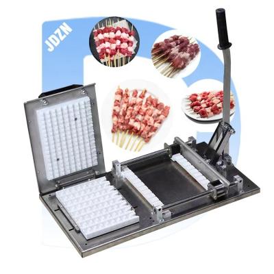 China Manual Kebab Skewer Machine Barbecue Stainless Steel Bbq Satay Manual Meat Skewer for sale