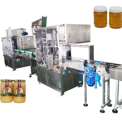 China Honey filling machine honey filler and capper 200ml glass bottle for sale