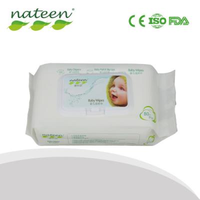 China Cleaning Best Selling 80pcs Baby Nonwoven Pure Water Wet Wipes for sale