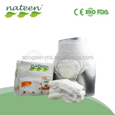 China Nateen brand hot sales printed adult diaper /pants for sale