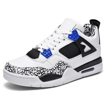 China 2021 Aj4 Men Basketball Shoes Breathable Black White Sport High Quality Engraved Comfortable Sneakers Mens Sports Shoes for sale