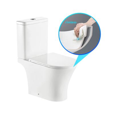 China Wholesale High Quality Double-Flow Modern One-Piece Siphonic Bathroom Self-Cleaning Toilet Bowl for sale