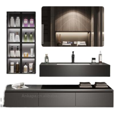 China Modern Hot Sale Antique Bathroom Vanity Units With Sink And Side Wall Hung Waterproof Bathroom Cabinet Cabinet for sale