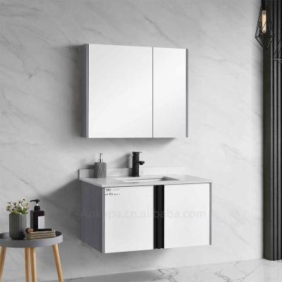 China modern chinese manufacturer vanity mirror cabinet bathroom sink cabinet modern simple design for sale